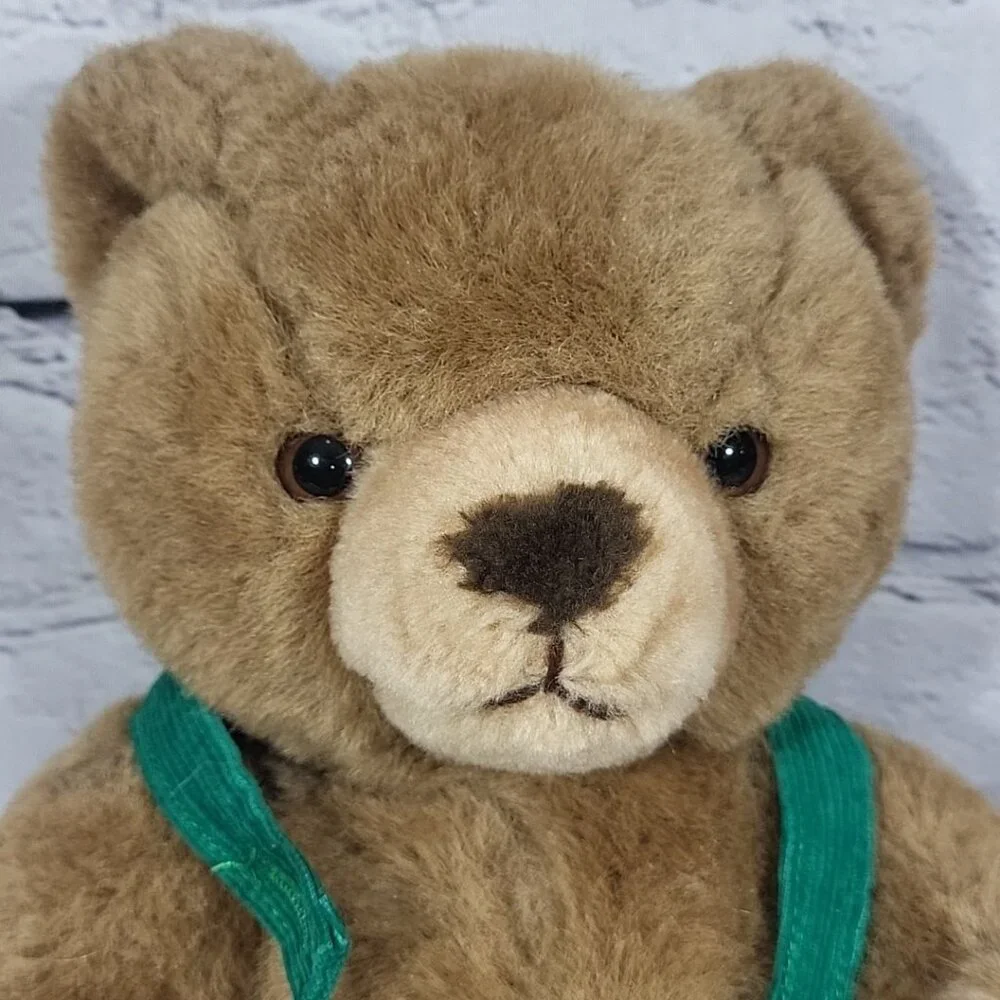Vintage 80's Eden Corduroy Teddy Bear Classic Jointed Missing Button Rare HTF‎